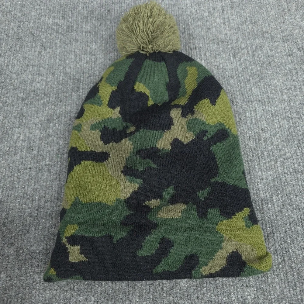 Nike Hat Boys Camo‎ Beanie Green Camouflage Youth Knit One Size Classic Winter